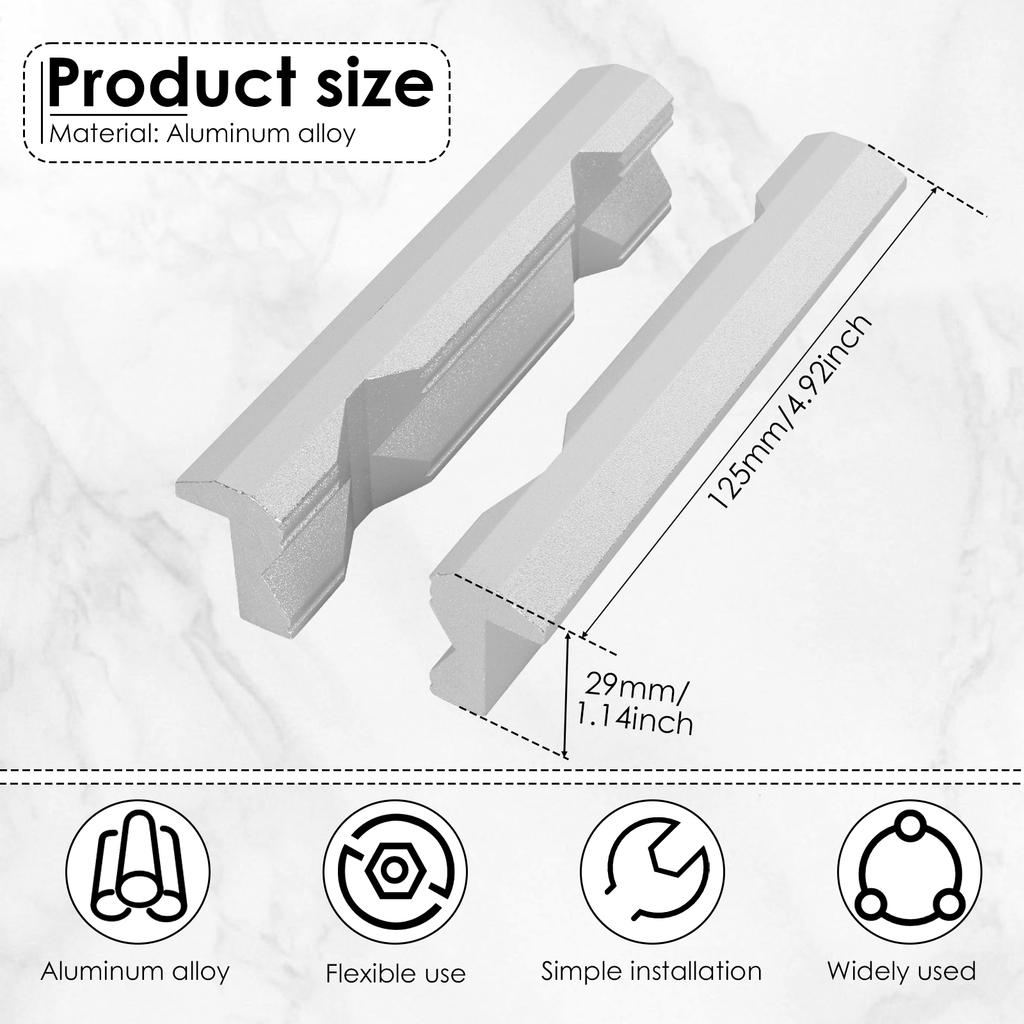 Magnetic Vise Jaw Pads 4/5/6/8Inch Soft Vice Jaw Protector Cover Aluminum Alloy Protective Jaws for Clamping Woodworking Metal