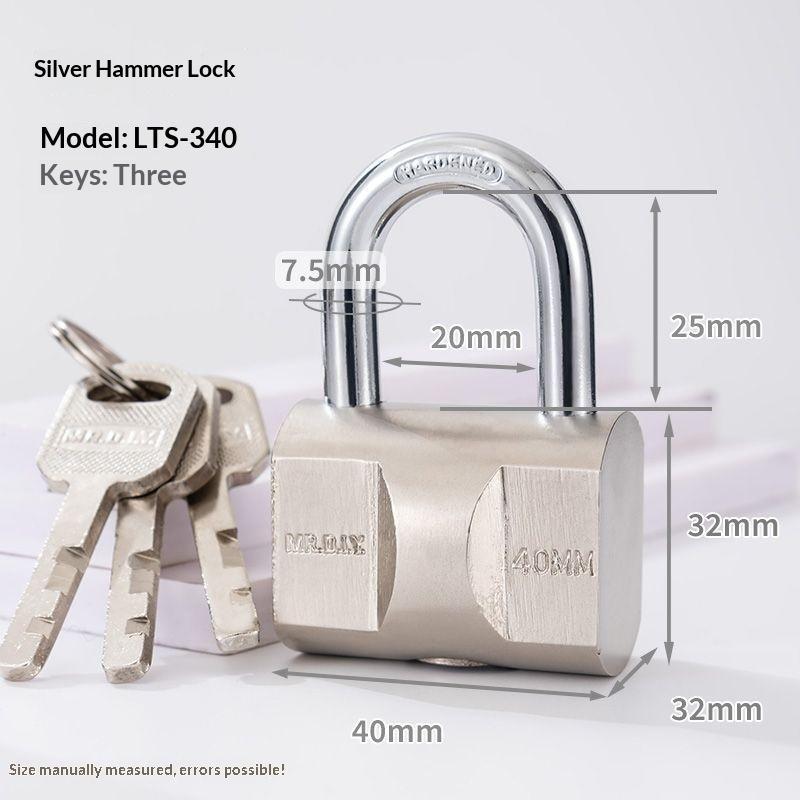 Padlock Anti-theft Rustproof Heavy Duty Waterproof Key Lock for Home Garage Garden Gate Outdoor Storage Use