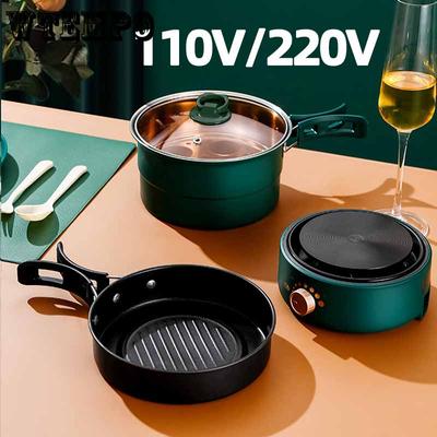 110 V/220 V elektryczny garnek do gotowania składany Hotpot przenośny Multicooker typ podziału urządzenie do gotowania ryżu elektryczna patelnia podróż do domu 1.6L