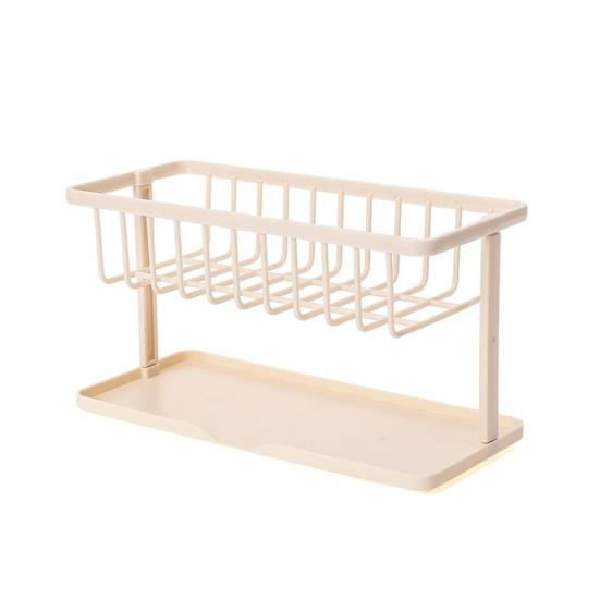 Kitchenware Home Sponge Brush Double-layer Bottle Rack Draining Storage Holder Shelf