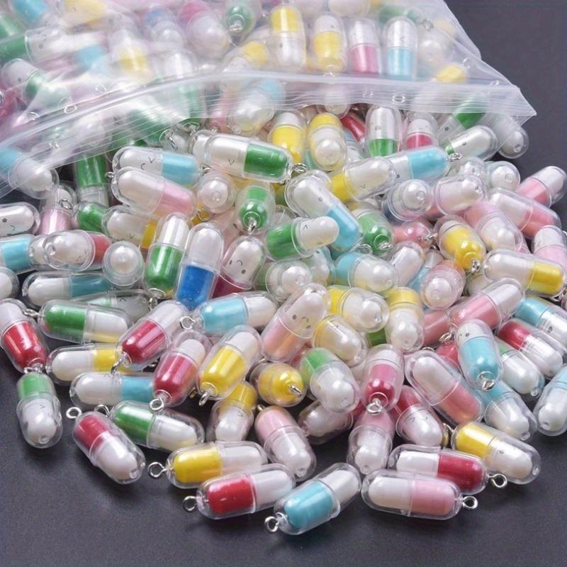 10pcs Resin Cute Smiling Face Capsule Charms Pendant for Jewelry Making New Diy Earrings Keychain Handmade Accessories
