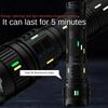 Powerful USB Rechargeable LED Flashlight Zoom Torch with Power Display Strong Light 100W Camping Emergency Lantern