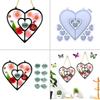 Wall Hanging Resin Moulds Heart-shaped Silicone Moulds Window Epoxy Resin Mould for DIY Craft Christmas Home Decoration