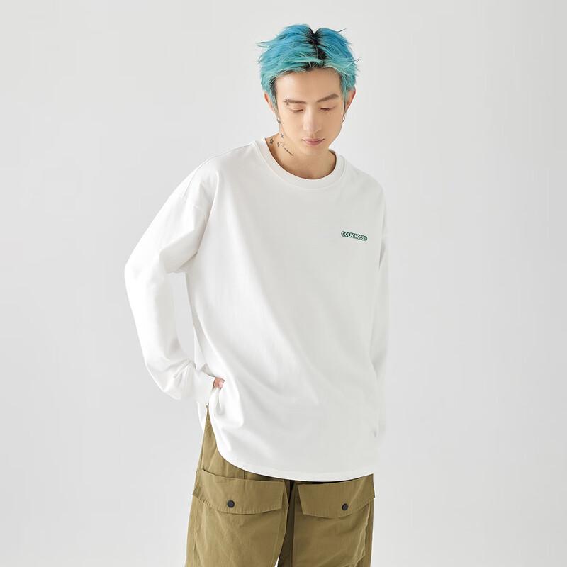 GOLFCROSS Shadow Logo Pure Cotton Long Sleeve T-Shirt