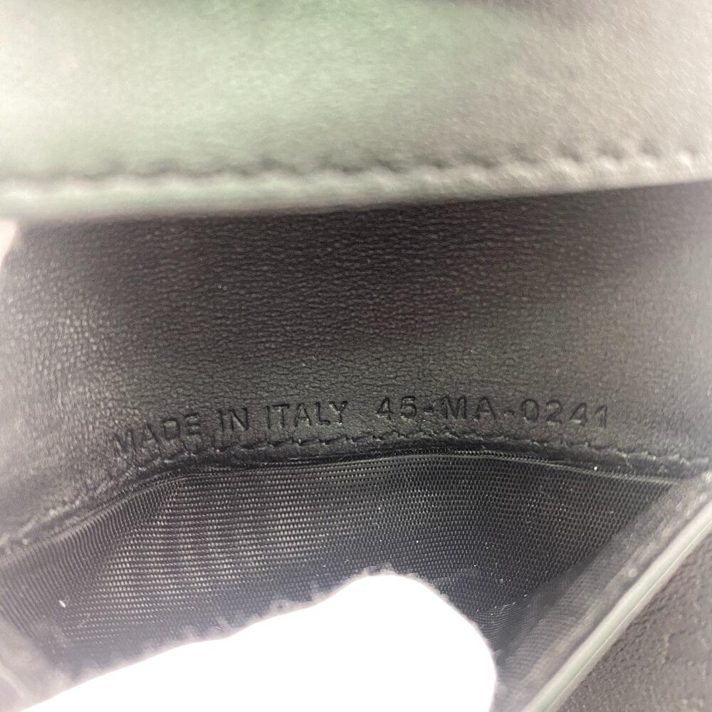 Dior Compact Wallet Canage Lambskin Lady Dior Tri-fold Wallet Black Lambskin Used