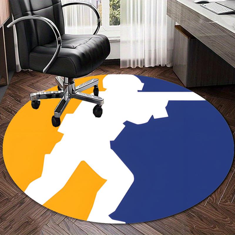 Personalized CS Round Chair Office Rug - Perfect for Mat, Office Chair & More - Ideal Gift for Birthdays and Holidays