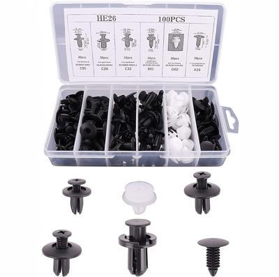 100 stücke Mixed Auto Fastener Clip Auto Körper Push Retainer Pin Niet Stoßstange Tür Trim Panel Retainer Fastener Kit auto Zubehör