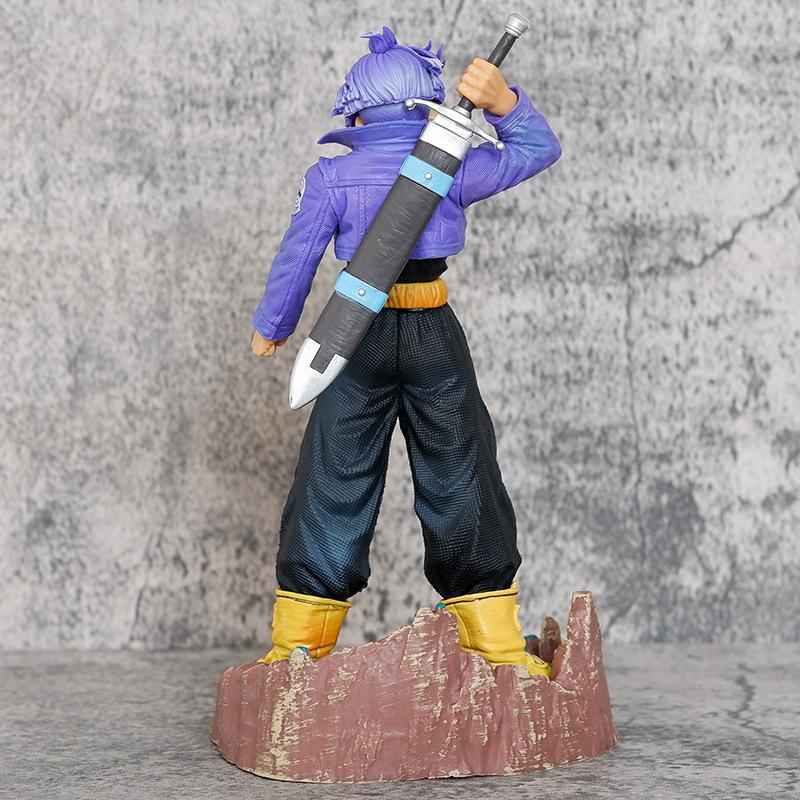 23cm Anime Dragon Ball Z Super Saiyan Trunks 2 Heads PVC Action Figure Battle Statue Collection Game Model Kids Toys Doll Gifts