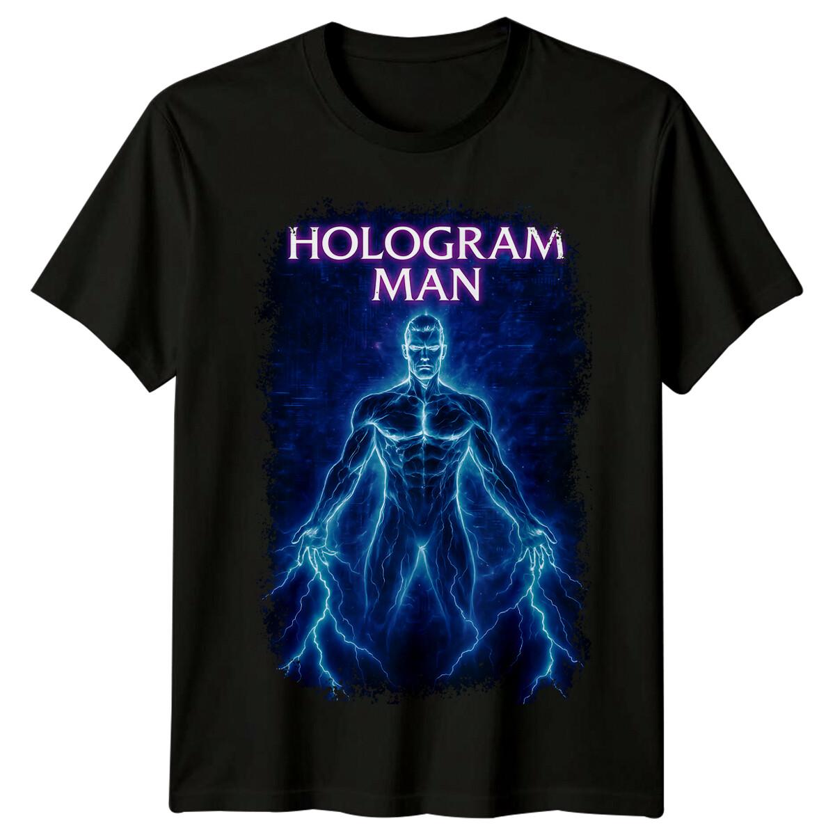 

Hologram Man (1995) Movie Poster Inspired 100% Cotton T-shirt Mens Tees Top Retro 80s Tee 3XL