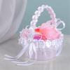 Fabric Wedding Flower Basket European Styles Petal Scattering Basket with Comfortable Grip For Flower Girls Formal Event