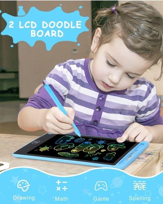 Tablette d'écriture LCD - LE BAZAR DE GAËLLE 34 - Tablette 8,5 Pouces - Lot de 2 - Écran coloré - Effaçable et réutilisable