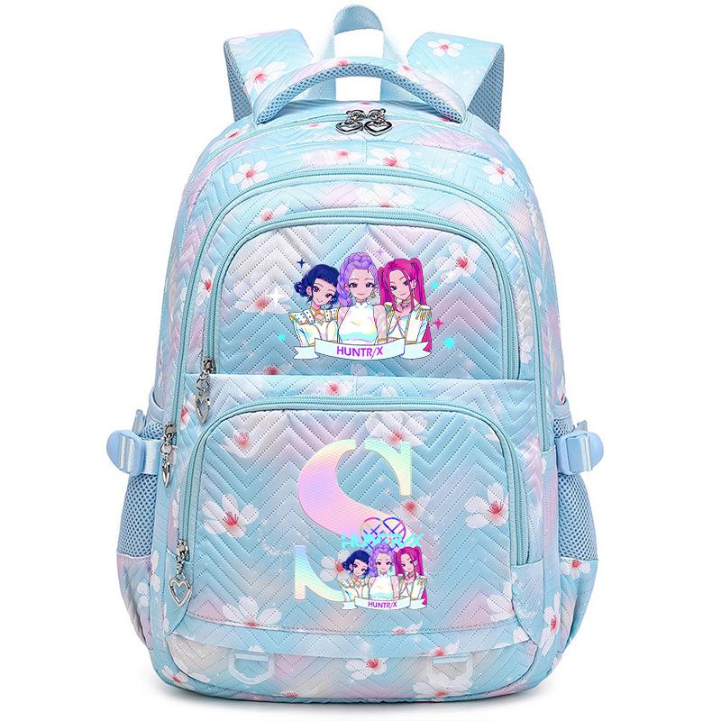 Animation Cartoon Letter Printing Large Capacity Shoulder Bag Lightweight Primary And Secondary School Students Leisure Schoolbag