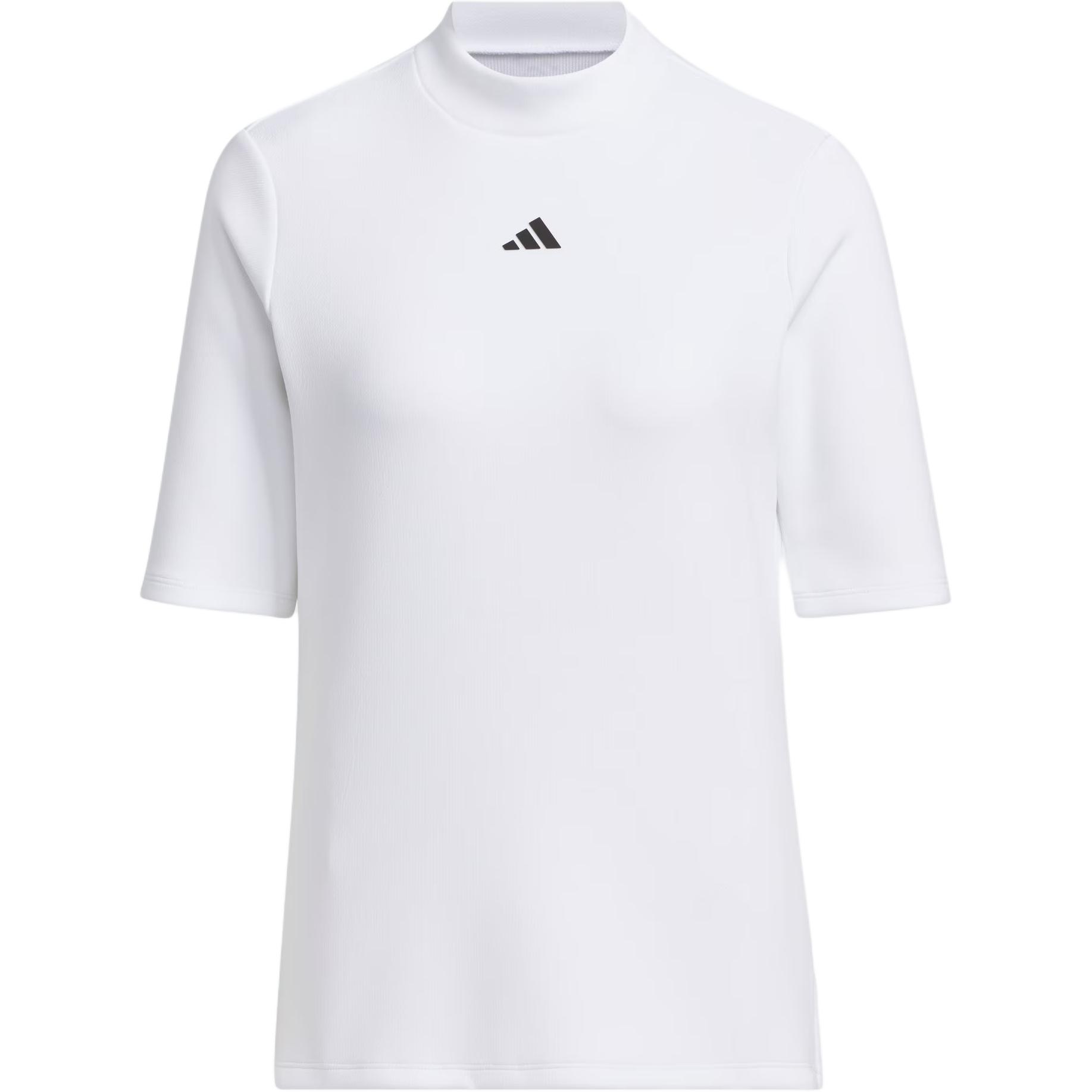 

Adidas Mock Neck Half Sleeve Golf Polo Shirt Women Tops White IS4786 XL