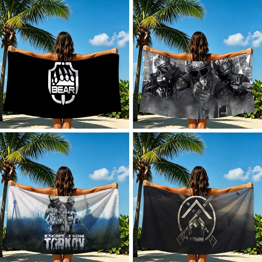 E-escape from game T-tarkov Towel Gift For Travel Gym Sauna Travel Spa Shower Camping Quick Dry Sports Beach Towels Soft Pool