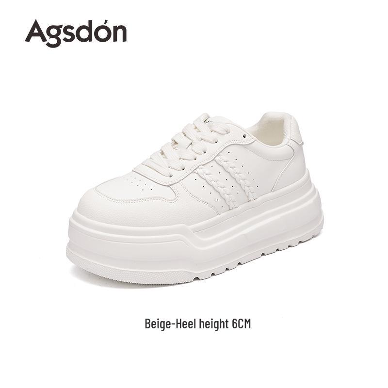 

Augusden Women s White Platform Sneakers - 2025 Autumn/Winter Collection 40