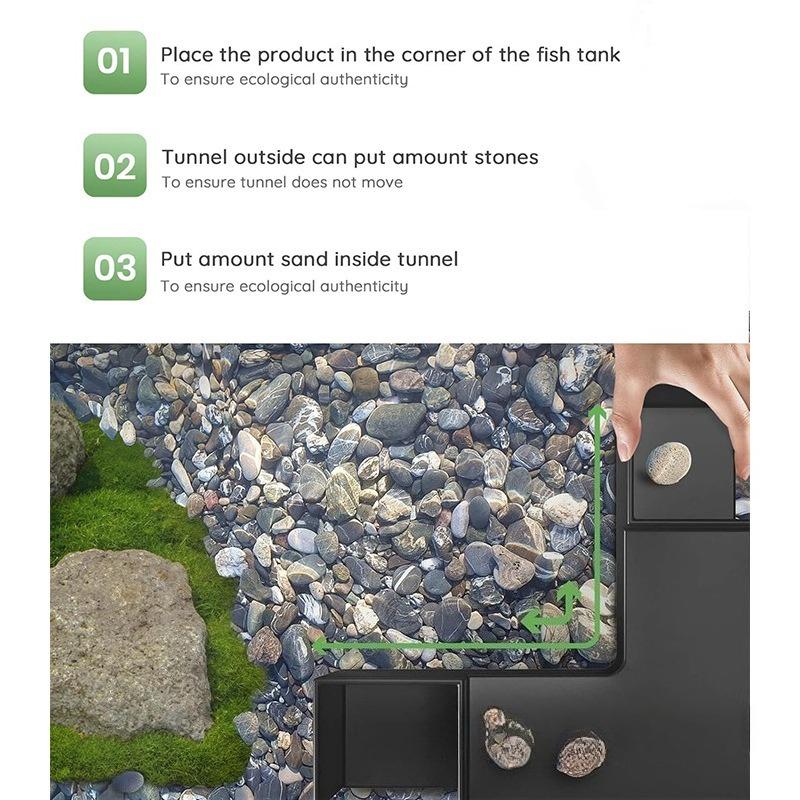 Fish Shrimp Hides Cave Aquarium Tunnel Underground Corner Shelter Aquarium Fish Tank Decoration Fish Shrimp Concealed Room