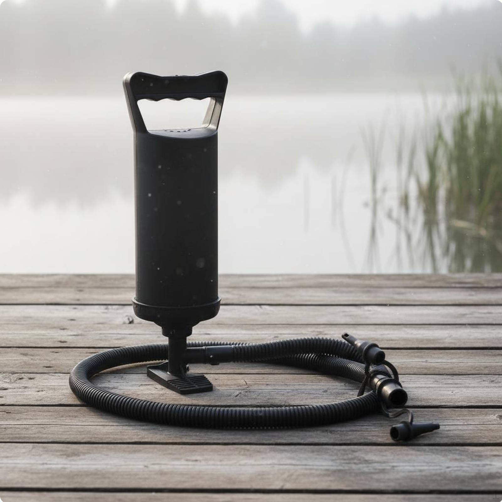 Inflatable Boat hand Pump Foot Plate Manual Multiple Nozzles Portable Inflator for