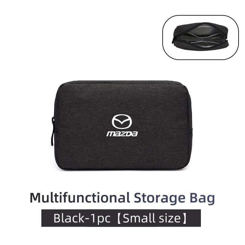 Car Digital Storage Bag USB Data Cable Organizer For Mazda 3 6 2 Axela CX5 CX3 CX30 CX9 Atenza Demio RX7 MX5 CX7 RX8