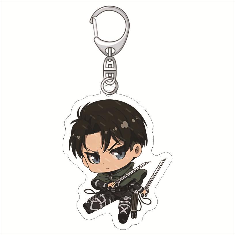 

Attack On Titan Acrylic Lovely Keychain Classic Anime Jewelry Friend Gift Bag Charm Keyring Souvenir Creative Key Chain Pendant 6 cm