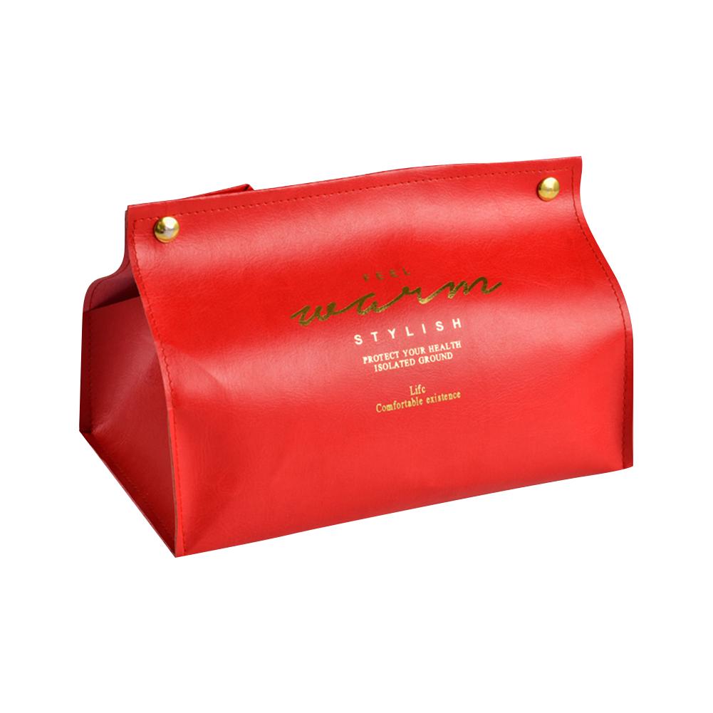 Desktop Napkin Pumping Paper Tissue Box Practical Multi-functional Classic Leather Storage Container Home Decor