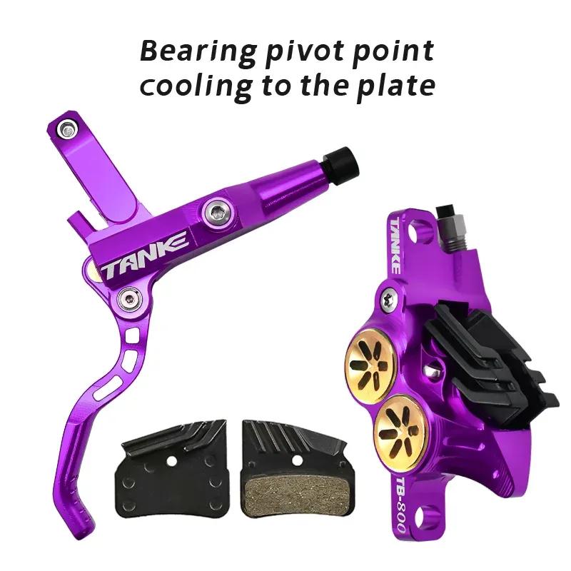 TANKE MTB 4 Piston Hydraulic Disc Brake 900/1700mm  4 Piston Resin Brake Pads Oil Pressure AM DH Road MTB Ultralight Disc Brake