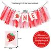 Strawberry One High Chair Banner - Strawberry 1st Party Decoration,Berry First High Chair Garland,Highchair Banner 1st Birthday Girl