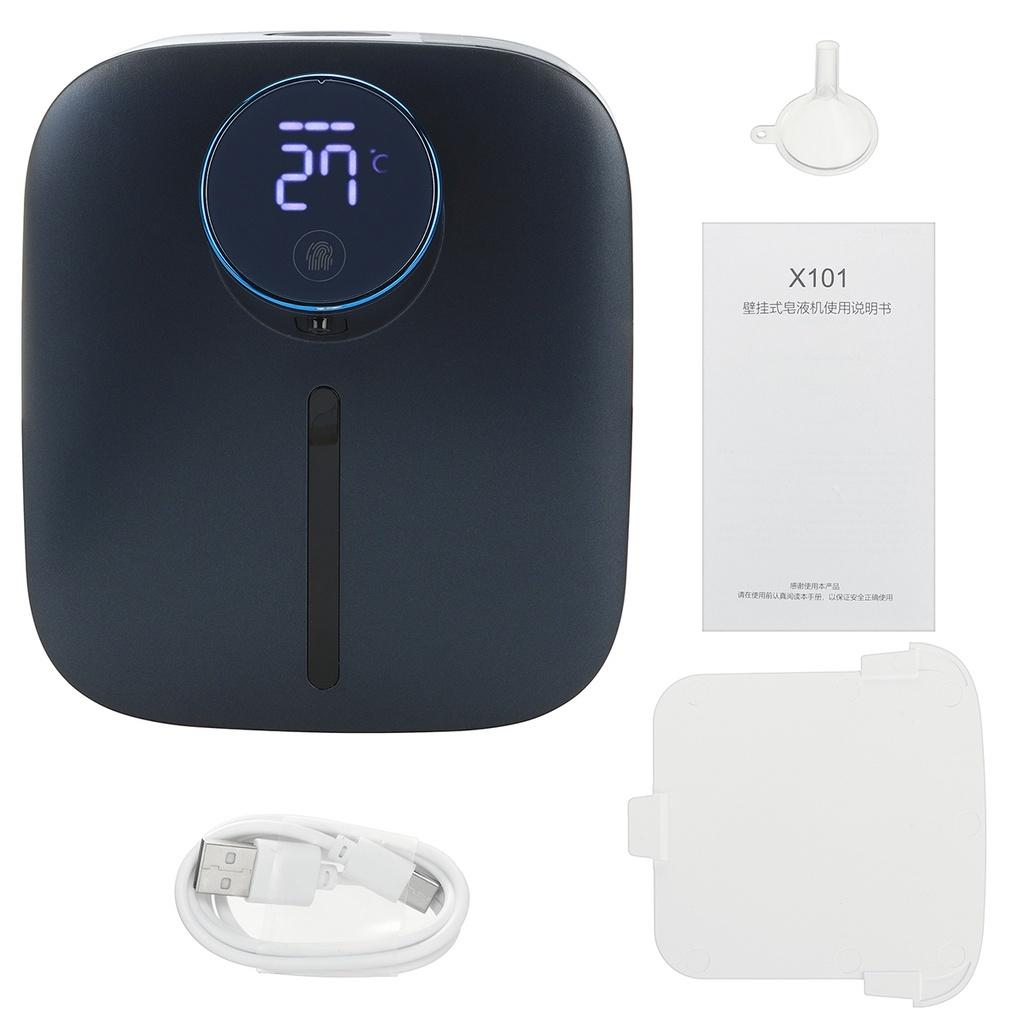 3W Digital Display Rechargeable Infrared Sensor Touchless Pump Automatic Foam Soap Dispenser with Temperature