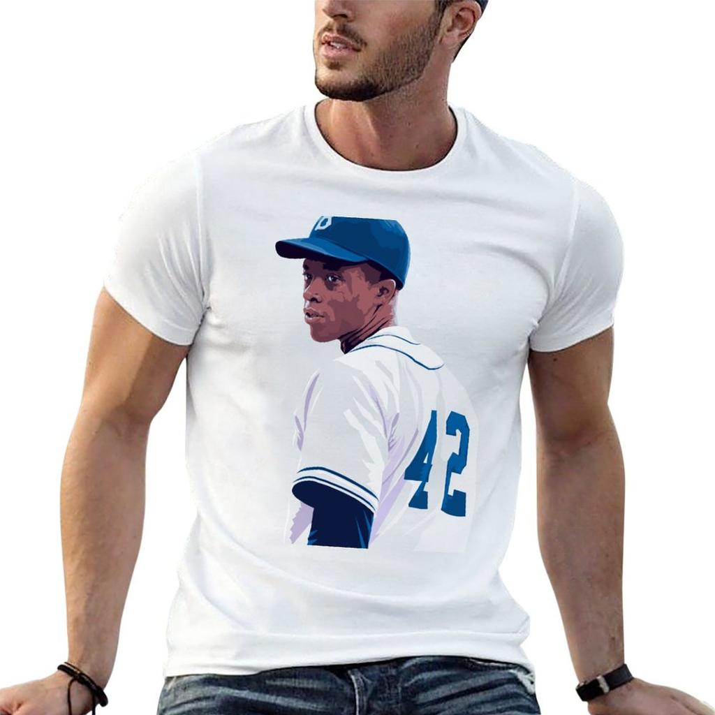 Chadwick BoseUnisex as Jackie Robinson TShirt Casual Basic Street Style TShirt