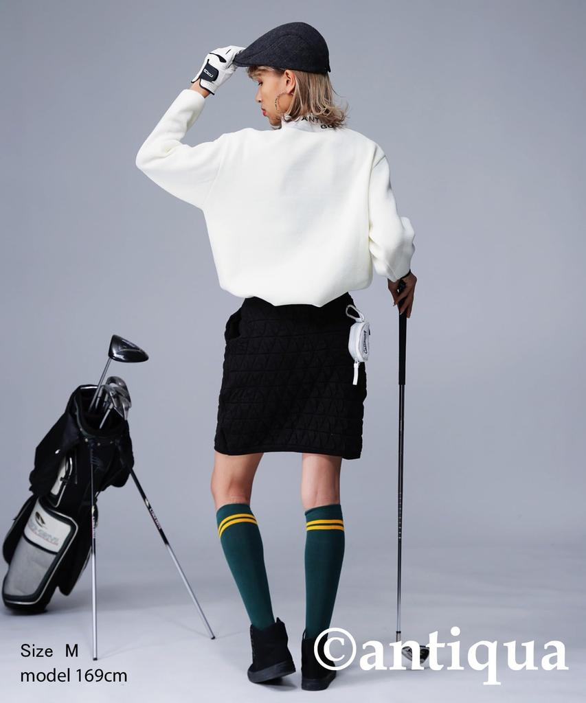 Antiqua Golf High Neck Size Women's Knit, ZGL-30002, M, 03, Off-White