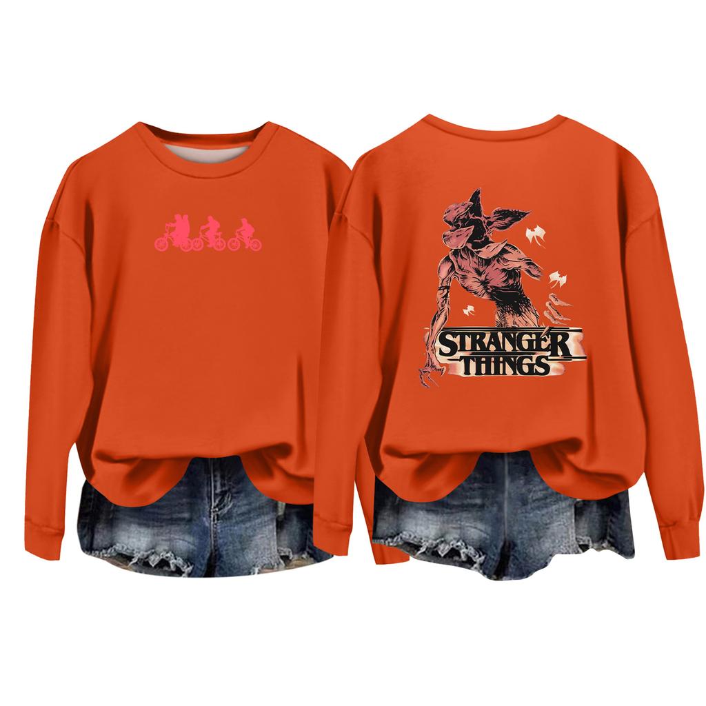 Women's Casual Round Neck Long Sleeve Valentine's Day Printed Pullover Top