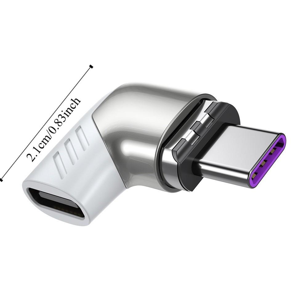 120W Power USB Type C Magnetic Adapter USB C To Type C Elbow Magnetic Adapter  Power Delivery