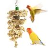 Pet Parrot Birds Natural Grass Woven Cuttlebone Cuttlefish Bone Chewing Toy Hanging Cage Swing Climb Pendant Bird Supplies