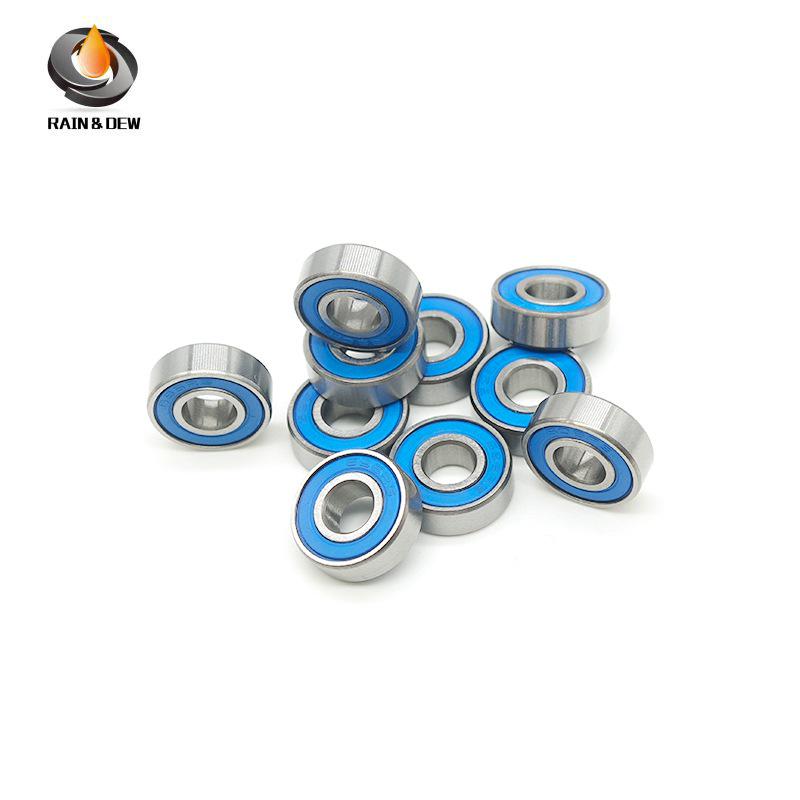 Waterproof High-Speed 5x13x4mm Bearing with Blue Double-Sided Rubber Seal 695 2RS