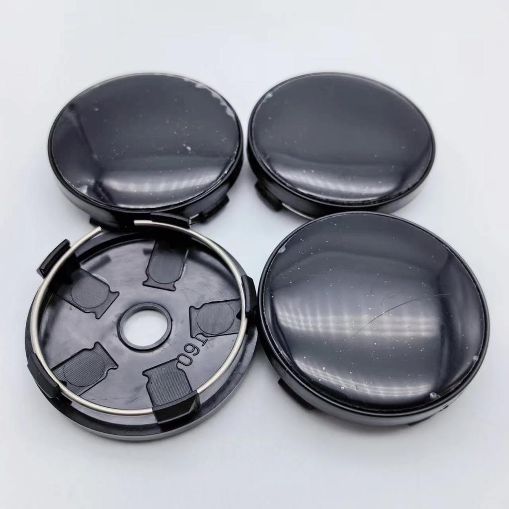 4pcs 60MM Black/Silver Emblem No Logo Car Wheel Center Caps Car Styling Accessories for VW BMW Dacia Rim Hub Hubcaps Cover BadgeKD0
