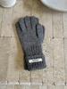 Women's Pink Wool Blend Knitted Gloves - Korean Style Cute Windproof Winter Cycling Gloves