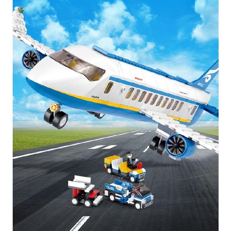 Blocks Airplane Building Assembly Toy Aviation Model Puzzle Fun Children For