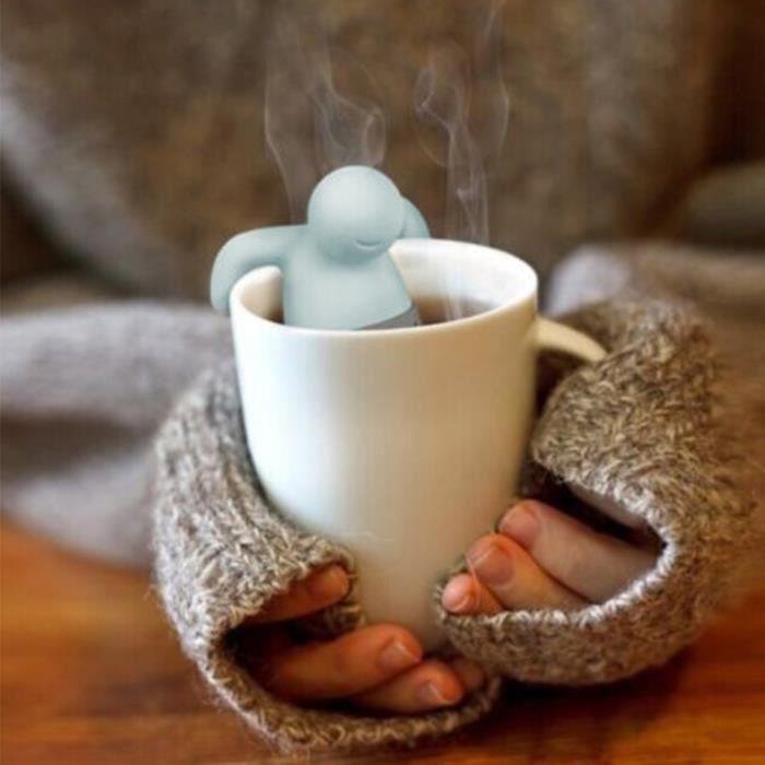 Memeda® Niedlicher Nützlicher Tee-Infuser Sieb für Kräuter aus elastischem Gummi