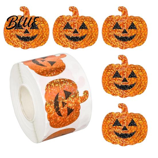 Halloween Sealing Stickers 500PCS Stickers Self-Adhesive Holographic Labels Decorative Festive Adhesive Holiday Party Favor Labels Decals
