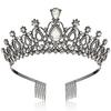Wedding Hair Accessories Crystal Rhinestone Crowns with Combs Queen Princess Diadems Tiaras Head Jewelry Hot Sale Bridal Girls