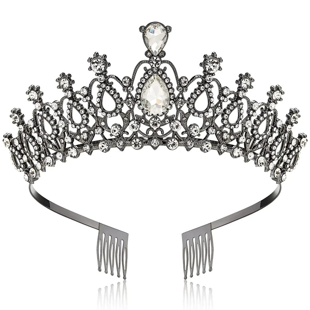 Wedding Hair Accessories Crystal Rhinestone Crowns with Combs Queen Princess Diadems Tiaras Head Jewelry Hot Sale Bridal Girls