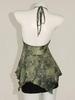 Top Halter Mariposa Azul Retro Americano - Dobladillo Irregular Estilo Fresco Camisola