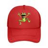 Funky Frog Print Baseball Cap  Soft Breathable Textile Hat Suitable for Outdoor Adventures Casual   Mesh Baseball Cap