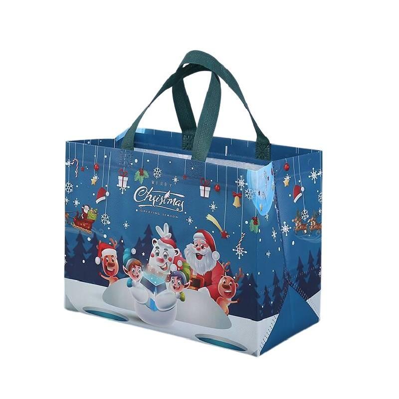 Christmas Santa Claus Snowman Gift Bags Storage Present Decorative Bag Handbag