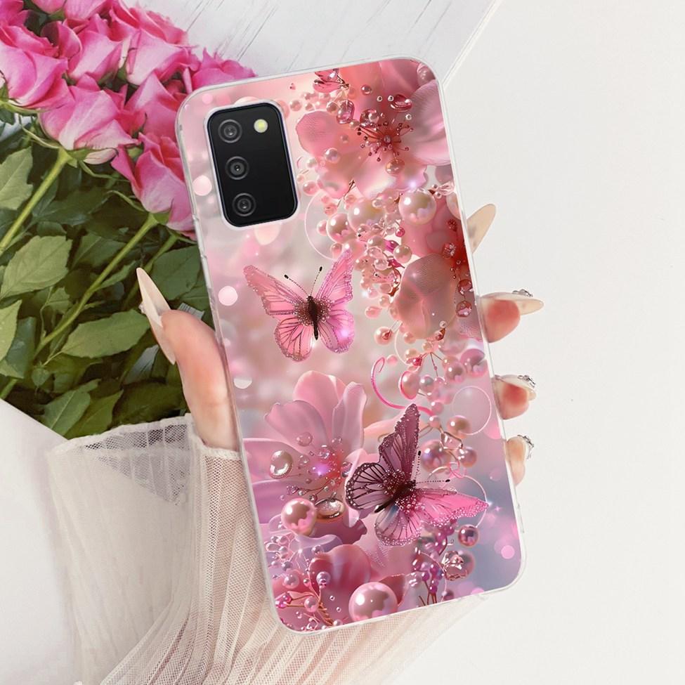 Clear Cover For Samsung A03s Case Cute Fashion Butterfly Funny Painted Casing For Samsung Galaxy A03s SM-A037F SM-A037M SM-A037G
