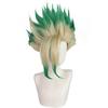 Dr Stone Ishigami Senkuu Cosplay Wig With Green Gradient Short Hair For Character Role Play