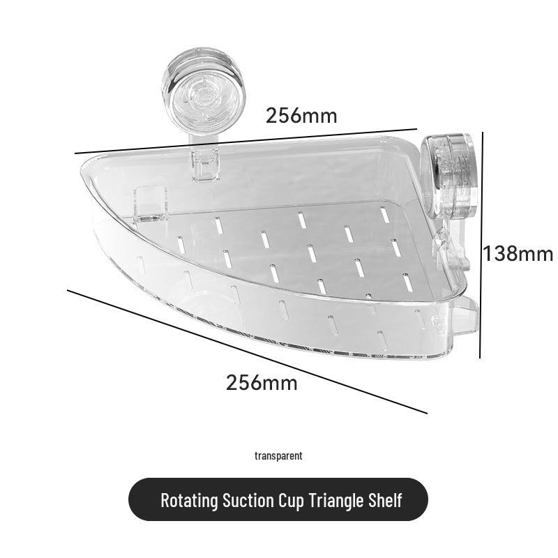 

Настенная угловая полка на присосках – Треугольное хранение без сверления для ванной и туалета
