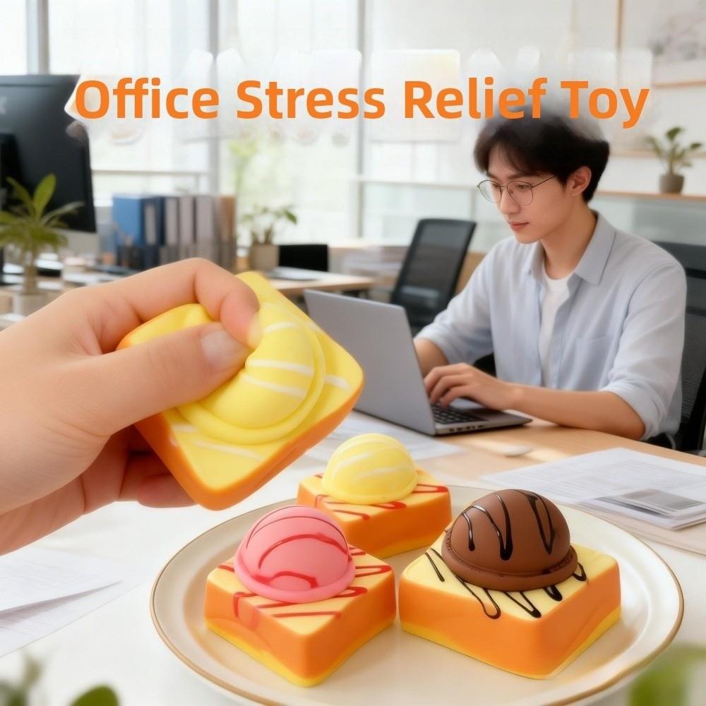 Anxiety Relief Ice Cream Bread Squeeze Toy Creative Slow Rebound Fidget Toy Office Desk Toy