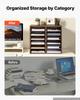 VEVOR Wood Literature Organizer 12 Compartments Office Mailboxes Brown, Countertop Literature Sorter for Files Documents Papers