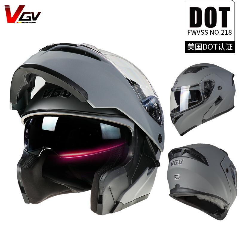 3C certified DOT motorcycle helmet summer double lens peeling helmet locomotive riding recommended for men and women breathable