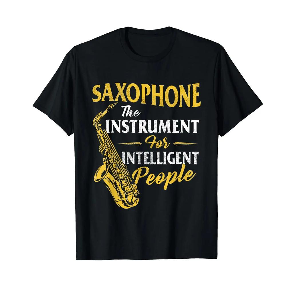 Sponsored Ad Saxophone The Instruunisext For Intelligent People Saxophonist T Shirt Black S Vintage Unisex Graphic